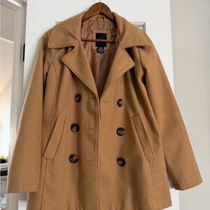 Me Jane Tan Wool-Blend Coat
